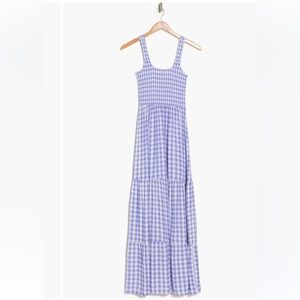• Maaji • NWT Harmony Seersucker Cover up Maxi Dress Purple Gingham